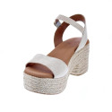 Sandalias Popa zapatos Mujer modelo Arale Serraje Beige 