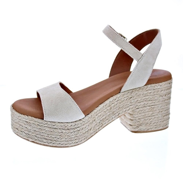 Sandalias Popa zapatos Mujer modelo Arale Serraje Beige 