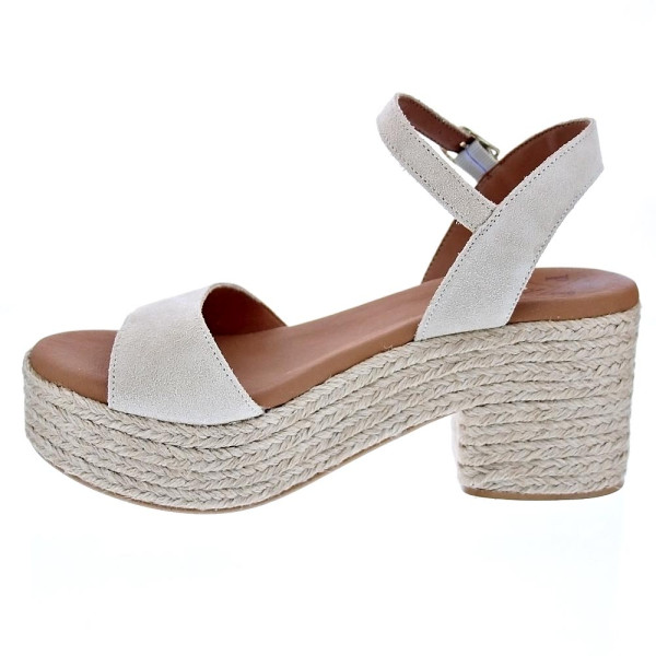 Sandalias Popa zapatos Mujer modelo Arale Serraje Beige 