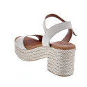 Sandalias Popa zapatos Mujer modelo Arale Serraje Beige 