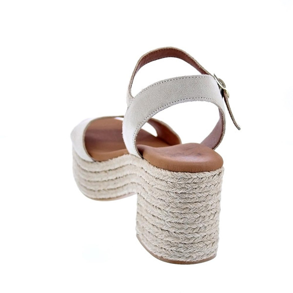 Sandalias Popa zapatos Mujer modelo Arale Serraje Beige 