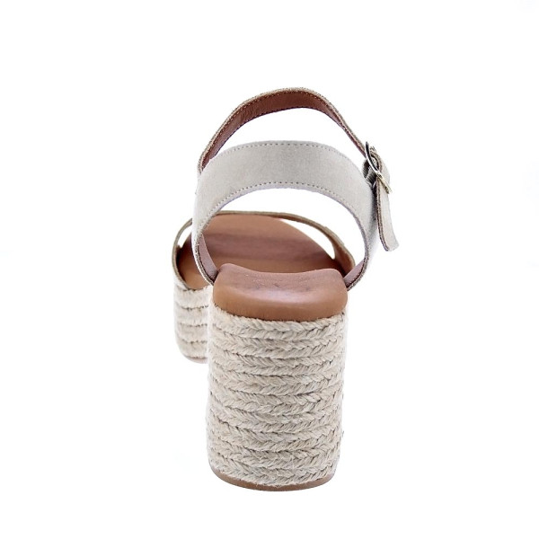 Sandalias Popa zapatos Mujer modelo Arale Serraje Beige 