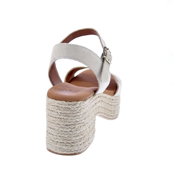 Sandalias Popa zapatos Mujer modelo Arale Serraje Beige 