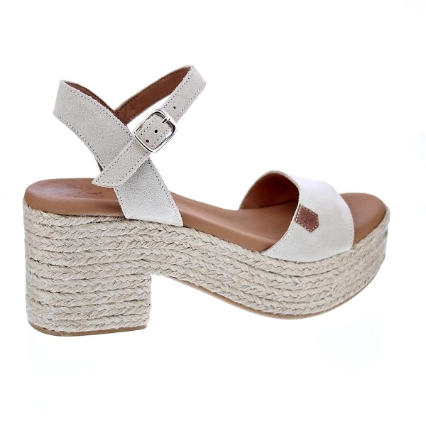 Sandalias Popa zapatos Mujer modelo Arale Serraje Beige 