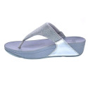 Sandalias FitFlop zapatos Mujer modelo Lulu cuña Plata 