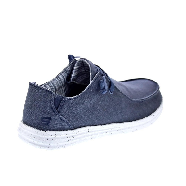 Mocasines Skechers zapatos Hombre modelo Melson Chad Azul Elástico