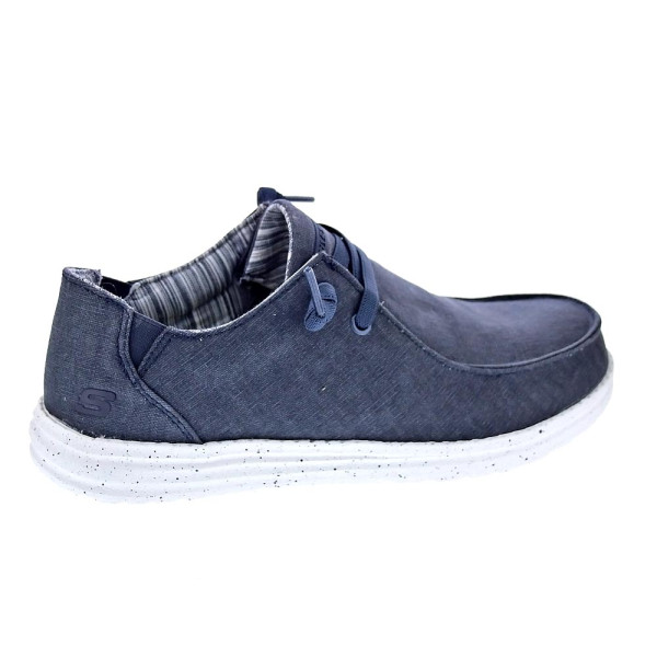 Mocasines Skechers zapatos Hombre modelo Melson Chad Azul Elástico
