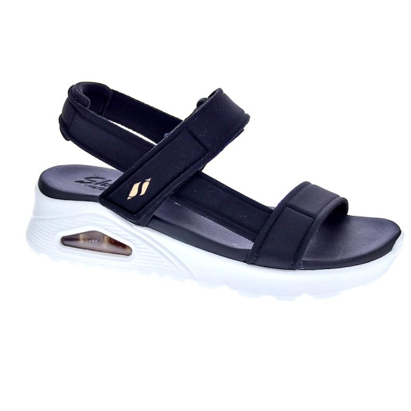 Sandalias Skechers zapatos Mujer modelo Uno Negro Velcro