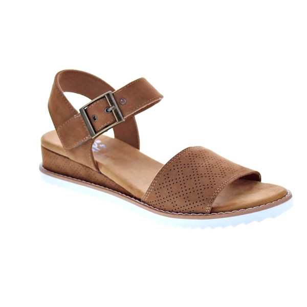 Sandalias Skechers zapatos Mujer modelo Desert Kiss Marrón Velcro