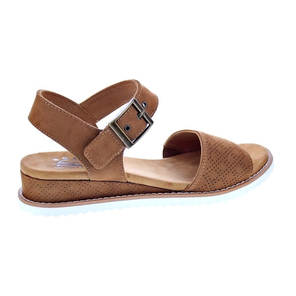 Sandalias Skechers zapatos Mujer modelo Desert Kiss Marrón Velcro