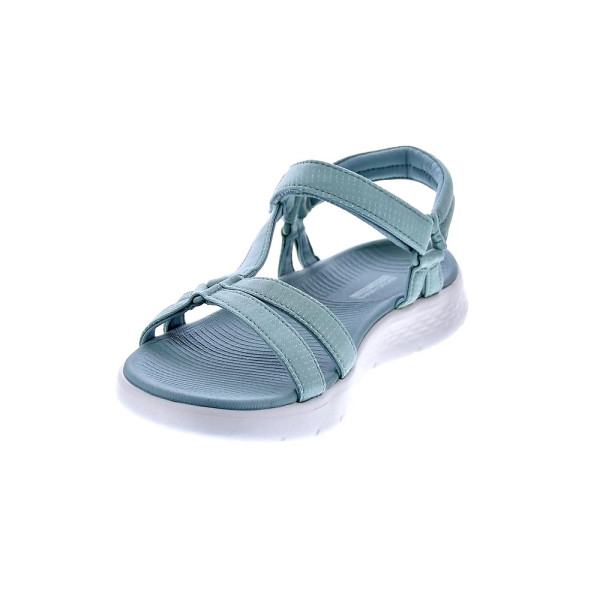 Sandalias Skechers zapatos Mujer modelo Go Walk Verde Velcro