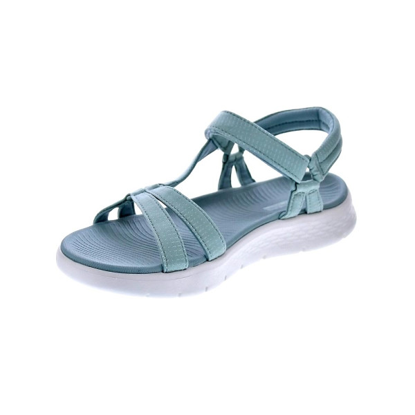 Sandalias Skechers zapatos Mujer modelo Go Walk Verde Velcro