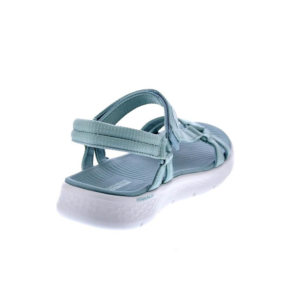 Sandalias Skechers zapatos Mujer modelo Go Walk Verde Velcro
