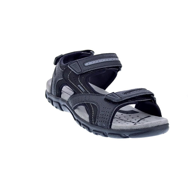 Sandalias Geox zapatos Hombre modelo Strada Negro Velcro