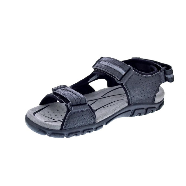 Sandalias Geox zapatos Hombre modelo Strada Negro Velcro