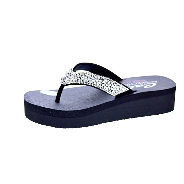 Chanclas Skechers zapatos Mujer modelo Vinyasa Wild Negro 