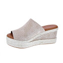 Sandalias Popa zapatos Mujer modelo Arenita Grabado Beige 