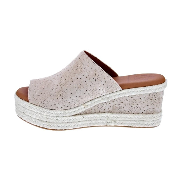 Sandalias Popa zapatos Mujer modelo Arenita Grabado Beige 