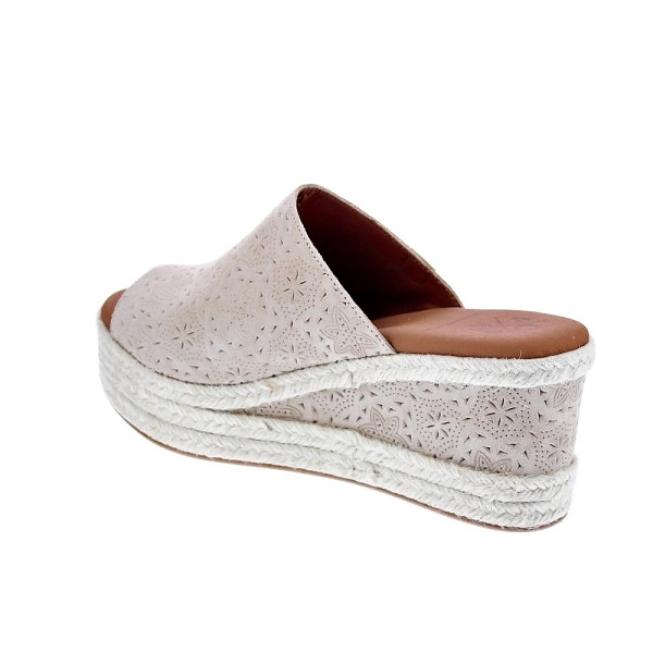Sandalias Popa zapatos Mujer modelo Arenita Grabado Beige 