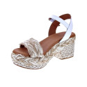 Sandalias Popa zapatos Mujer modelo Abaka Amur Beige 