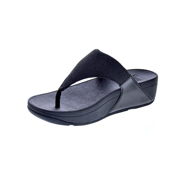 Sandalias FitFlop zapatos Mujer modelo Lulu Shimmer Negro 