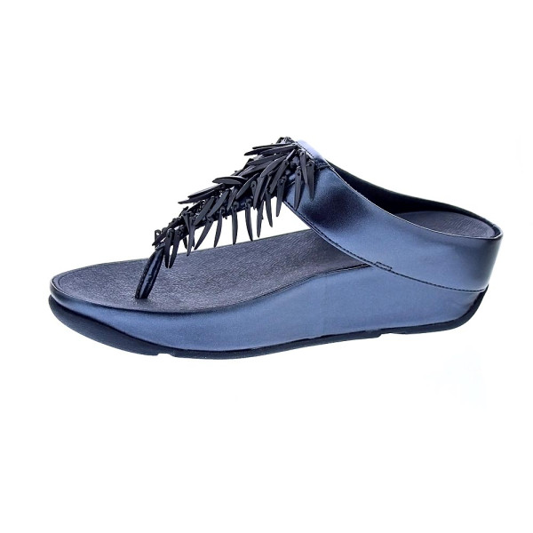 Sandalias FitFlop zapatos Mujer modelo Rumba Beaded Azul 