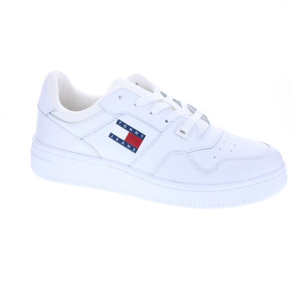 Zapatillas Tommy Hilfiger zapatos Mujer modelo Retro Basket Blanco Cordón
