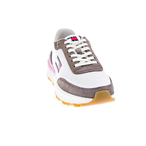 Zapatillas Tommy Hilfiger zapatos Mujer modelo Tech Runner Beige Cordón