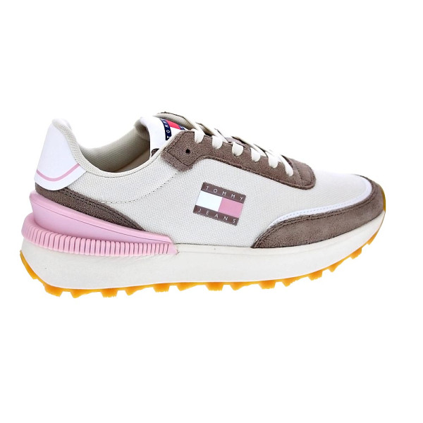 Zapatillas Tommy Hilfiger zapatos Mujer modelo Tech Runner Beige Cordón
