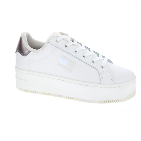 Zapatillas Tommy Hilfiger zapatos Mujer modelo Flatform Sneaker Blanco Cordón
