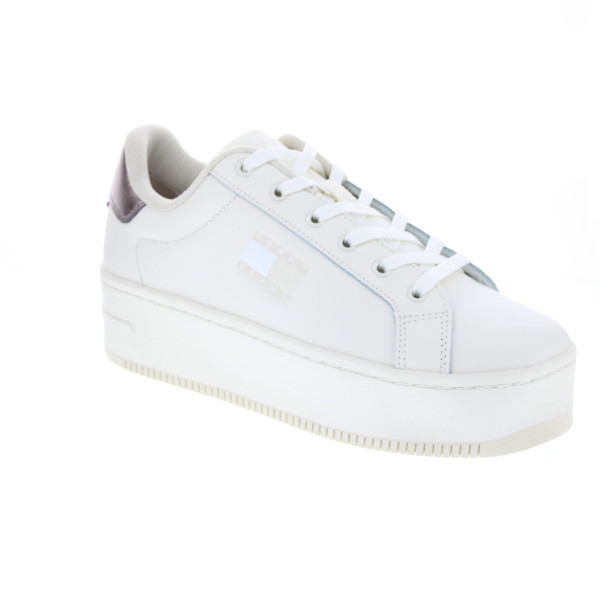 Zapatillas Tommy Hilfiger zapatos Mujer modelo Flatform Sneaker Blanco Cordón