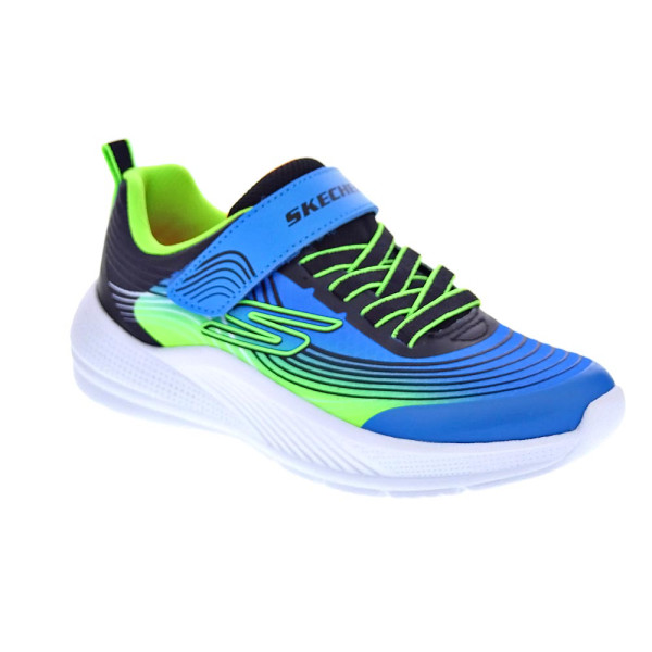 Zapatillas Skechers zapatos Niño modelo Microspec Advance Azul Velcro