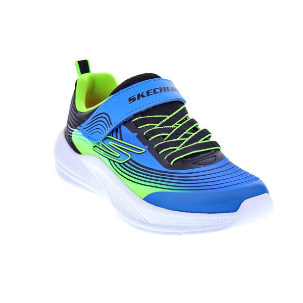 Zapatillas Skechers zapatos Niño modelo Microspec Advance Azul Velcro