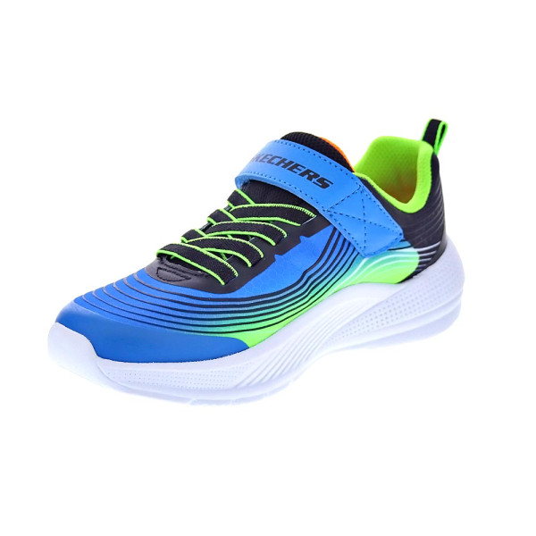 Zapatillas Skechers zapatos Niño modelo Microspec Advance Azul Velcro