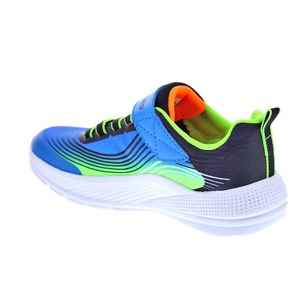 Zapatillas Skechers zapatos Niño modelo Microspec Advance Azul Velcro