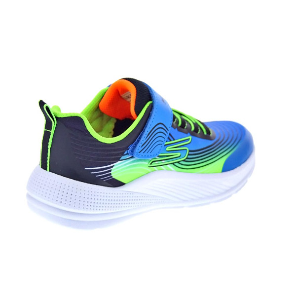 Zapatillas Skechers zapatos Niño modelo Microspec Advance Azul Velcro