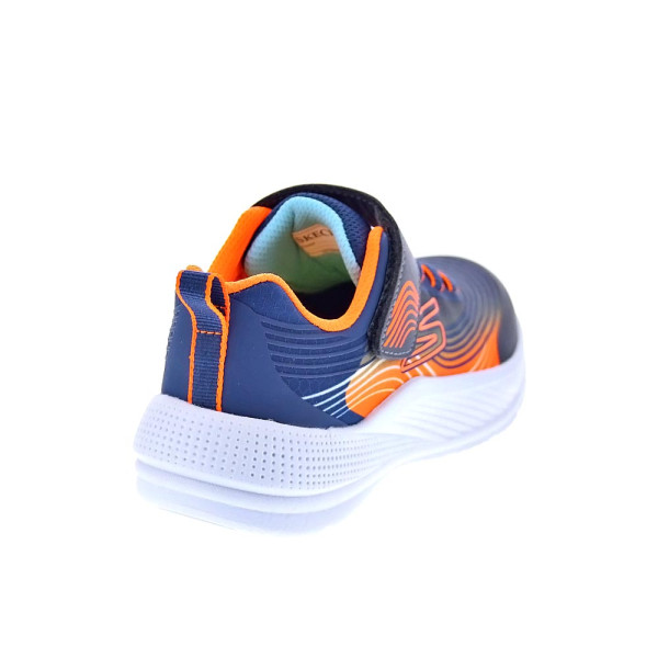 Zapatillas Skechers zapatos Niño modelo Microspec Azul Velcro