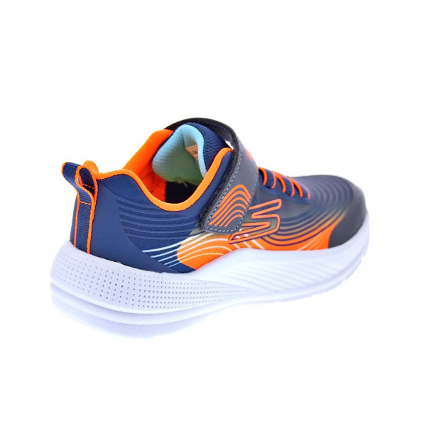 Zapatillas Skechers zapatos Niño modelo Microspec Azul Velcro