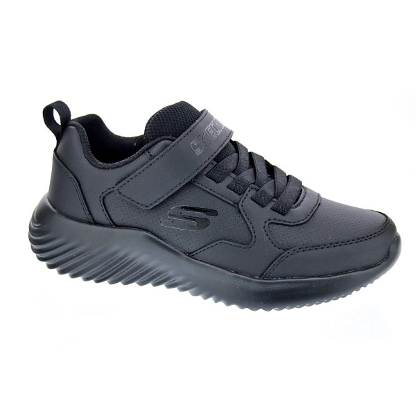 Zapatillas Skechers zapatos Niño modelo Colegial Bounder Negro Velcro