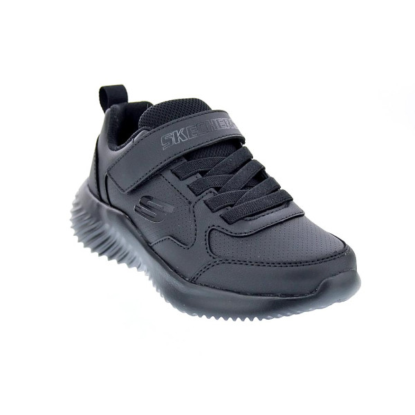 Zapatillas Skechers zapatos Niño modelo Colegial Bounder Negro Velcro