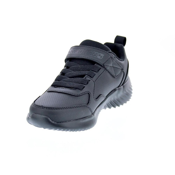 Zapatillas Skechers zapatos Niño modelo Colegial Bounder Negro Velcro