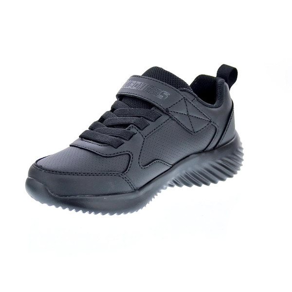 Zapatillas Skechers zapatos Niño modelo Colegial Bounder Negro Velcro
