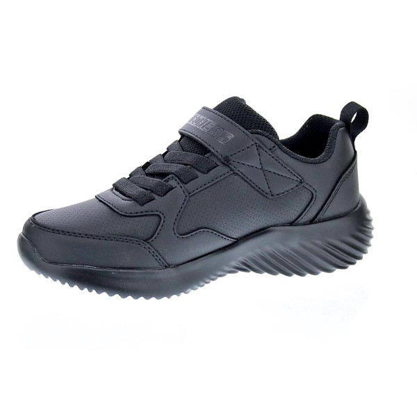 Zapatillas Skechers zapatos Niño modelo Colegial Bounder Negro Velcro
