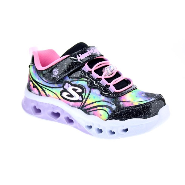 Zapatillas Skechers zapatos Niña modelo Flutter Heart Rosa Velcro