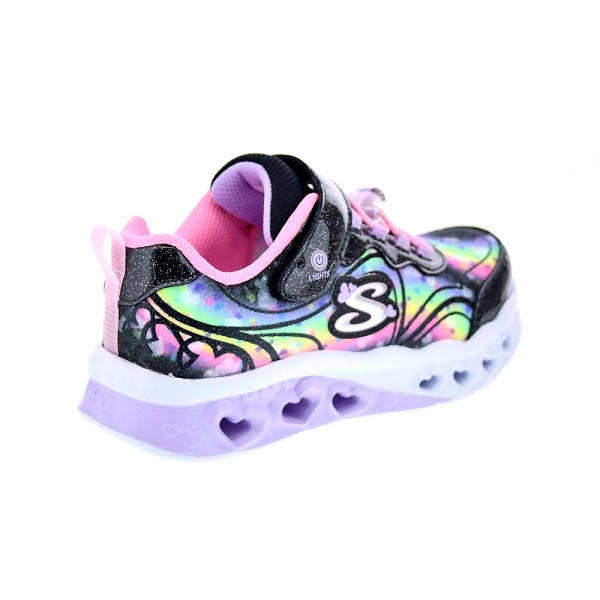 Zapatillas Skechers zapatos Niña modelo Flutter Heart Rosa Velcro