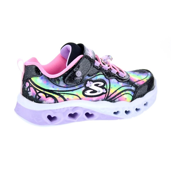 Zapatillas Skechers zapatos Niña modelo Flutter Heart Rosa Velcro