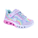 Zapatillas Skechers zapatos Niña modelo Flutter Heart Violeta Velcro