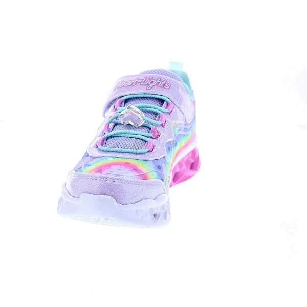 Zapatillas Skechers zapatos Niña modelo Flutter Heart Violeta Velcro