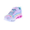 Zapatillas Skechers zapatos Niña modelo Flutter Heart Violeta Velcro