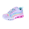 Zapatillas Skechers zapatos Niña modelo Flutter Heart Violeta Velcro